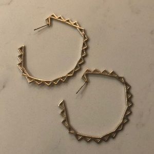 Kendra Scott Gold Detail Hoop Earrings